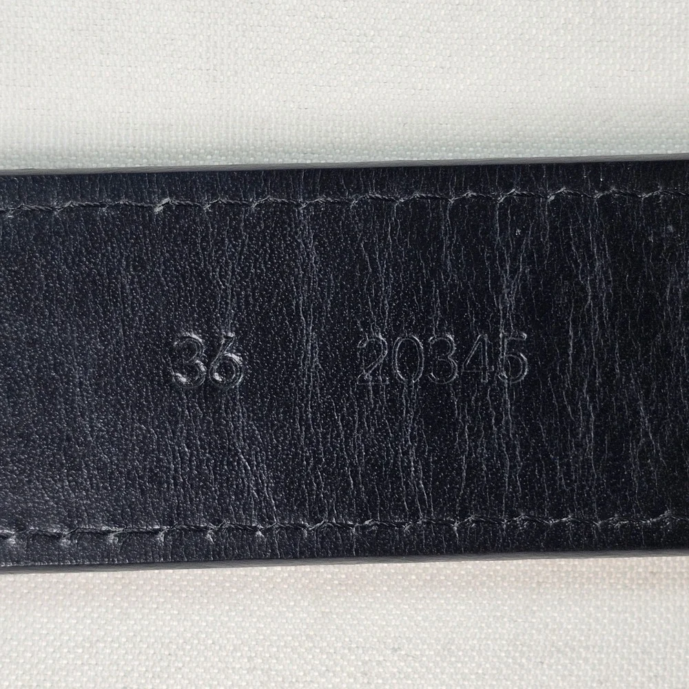 Duluth Trading Co Mens Black Leather Belt Solid Brass Buckle Size‎ 36 20345